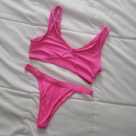 SHEIN Other - SHEIN Pink Cutout Bikini